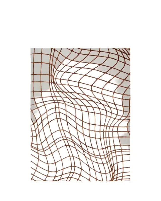 Wavelength Rust Hand-Knotted Rug, 8' x 10'