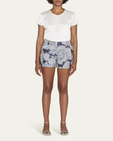 Giorgio Armani Paisley High-Rise Shorts | Thumbnail 2 Giorgio Armani Paisley High-Rise Shorts | Thumbnail 2