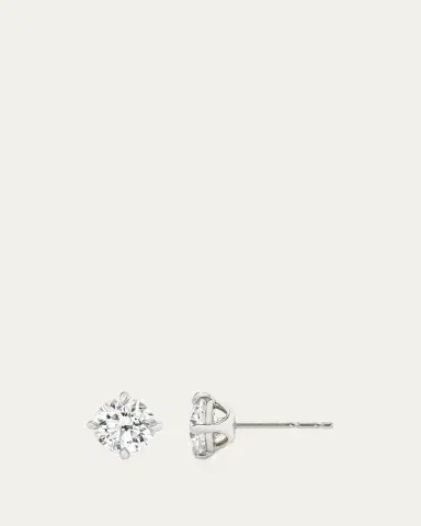 VRAI Brilliant Round Solitaire Lab Created/ Created Diamond Stud Earrings | Thumbnail 2