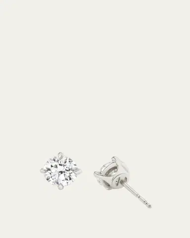 VRAI Brilliant Round Solitaire Lab Created/ Created Diamond Stud Earrings | Thumbnail 3