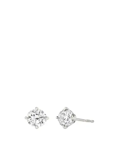 VRAI Brilliant Round Solitaire Lab Created/ Created Diamond Stud Earrings | Thumbnail 1