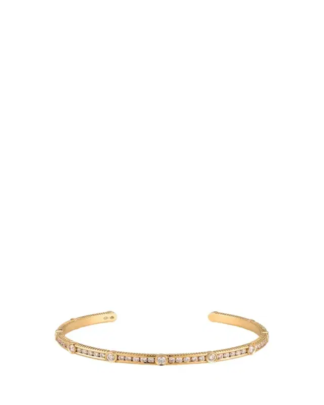 Viltier 18K Rayon Diamond Bangle
