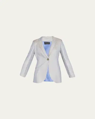 Giorgio Armani Abstract Jacquard Single-Breasted Blazer | Thumbnail 5 Giorgio Armani Abstract Jacquard Single-Breasted Blazer | Thumbnail 5
