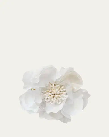Kim Seybert Gardenia Napkin Ring in White | Thumbnail 2