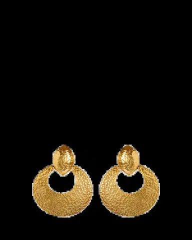 ben-amun Textured Hoop Clip-On Earrings | Thumbnail 2