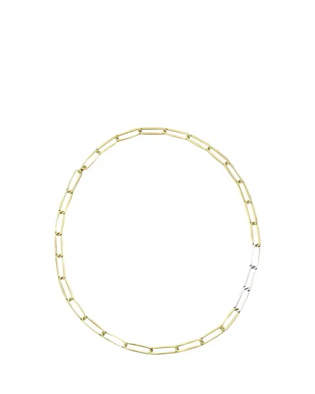 KINRADEN Men's Exhaling Her Two-Tone Chain Link Necklace