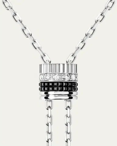 Boucheron Quatre Black Edition Small 18K White Gold Tie Necklace | Thumbnail 2 Boucheron Quatre Black Edition Small 18K White Gold Tie Necklace | Thumbnail 2