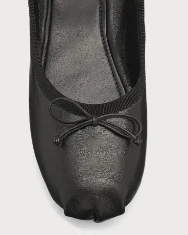Miu Miu Leather Ballerina Flats | Thumbnail 6