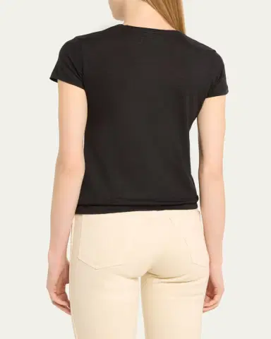 MAJESTIC FILATURES Stretch Linen Crewneck Tee | Thumbnail 3