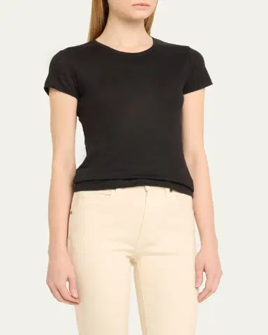 MAJESTIC FILATURES Stretch Linen Crewneck Tee | Thumbnail 4