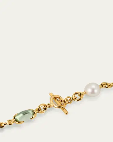 Verdura Fulco Y 18K Yellow Gold Necklace with South Sea Pearls, Diamonds, and Precious Gemstones | Thumbnail 4 Verdura Fulco Y 18K Yellow Gold Necklace with South Sea Pearls, Diamonds, and Precious Gemstones | Thumbnail 4