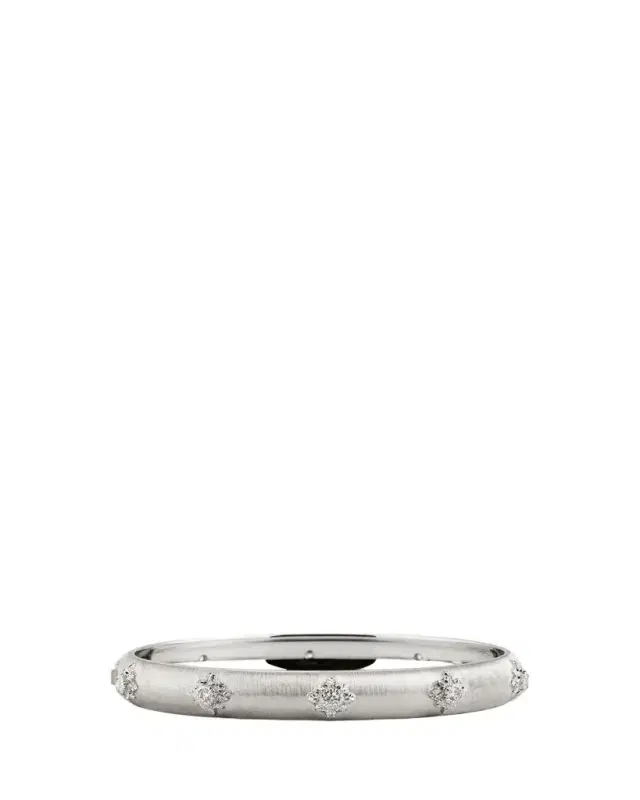 Macri Bombé Bangle, White Gold, 8mm