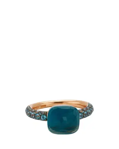 Pomellato Nudo Classic 18K Ring with Turquoise and Topaz | Thumbnail 1