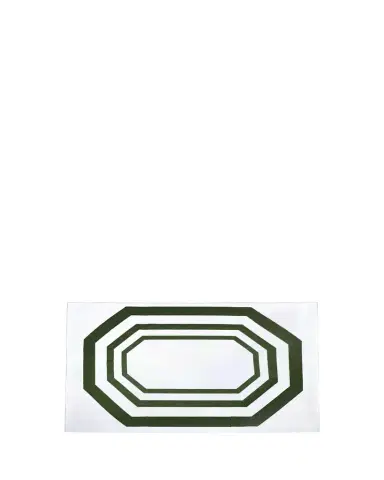 The Lino Essential Green Tablecloth, 71" x 144" | Thumbnail 1