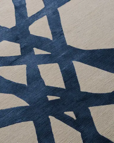 The Rug Company x Kelly Wearstler Channels Indigo Hand-Knotted Rug, 9' x 12' | Thumbnail 3
