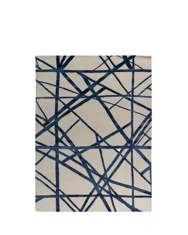 The Rug Company x Kelly Wearstler Channels Indigo Hand-Knotted Rug, 9' x 12' | Thumbnail 1