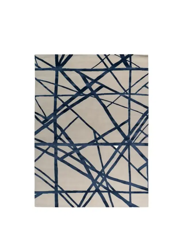 The Rug Company x Kelly Wearstler Channels Indigo Hand-Knotted Rug, 9' x 12'