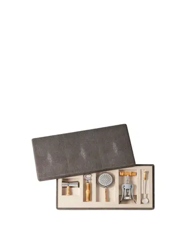 AERIN Faux Shagreen Bamboo Bar Set | Thumbnail 1 AERIN Faux Shagreen Bamboo Bar Set | Thumbnail 1