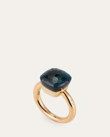 Pomellato Nudo Classic 18K Rose Gold London Blue Topaz Ring | Thumbnail 2