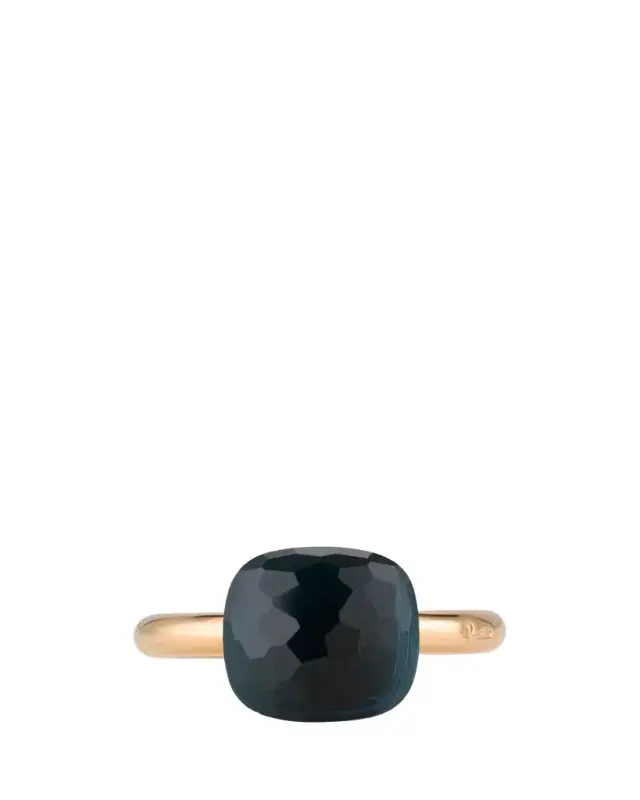 Pomellato Nudo Classic 18K Rose Gold London Blue Topaz Ring