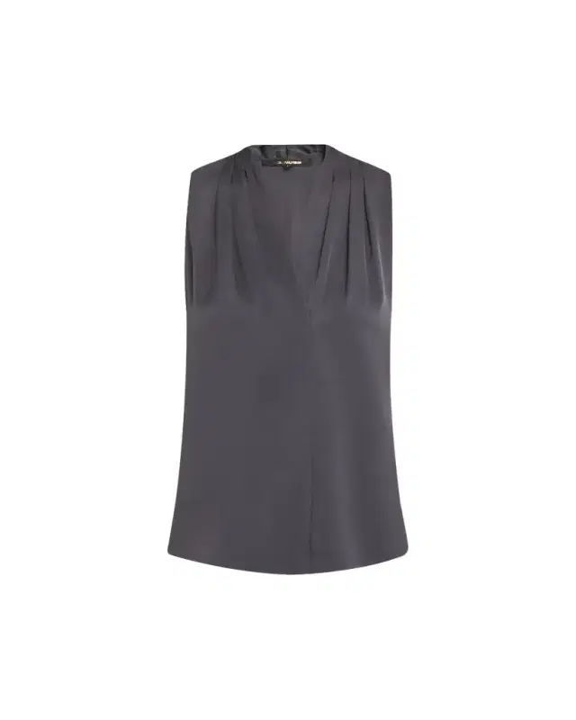Mila Silk-Stretch Sleeveless Top