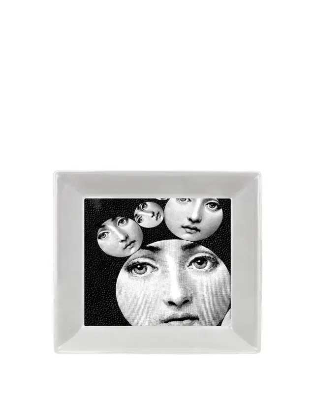 FORNASETTI Square Plate 20 x 20cm - Tema E Variazioni N.242