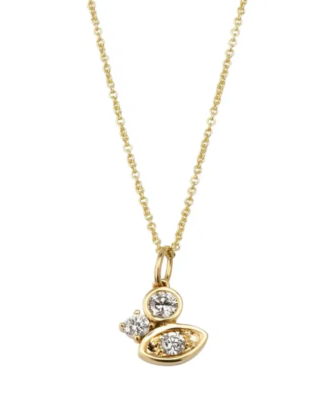 Sydney Evan Diamond Marquise Eye Cluster Charm Necklace