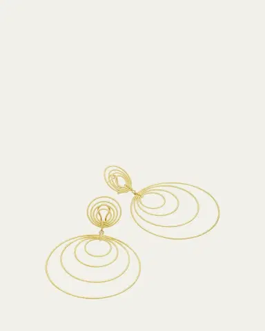 Buccellati Waikiki 18K Yellow Gold Circle Drop Earrings | Thumbnail 3