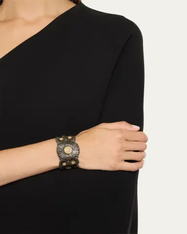 Buccellati Silver and 18K Gold Daisy Blossoms Bracelet with Diamonds | Thumbnail 2