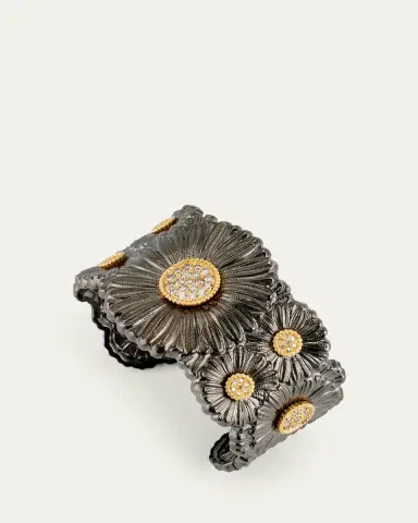 Buccellati Silver and 18K Gold Daisy Blossoms Bracelet with Diamonds | Thumbnail 3