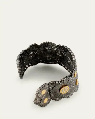 Buccellati Silver and 18K Gold Daisy Blossoms Bracelet with Diamonds | Thumbnail 4