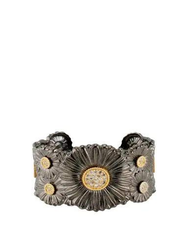 Buccellati Silver and 18K Gold Daisy Blossoms Bracelet with Diamonds | Thumbnail 1