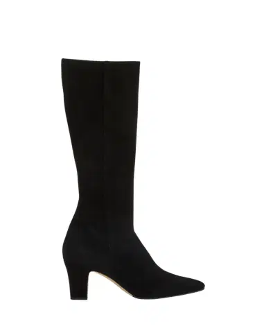 Manolo Blahnik Pitana Suede Block-Heel Knee Boots | Thumbnail 1 Manolo Blahnik Pitana Suede Block-Heel Knee Boots | Thumbnail 1