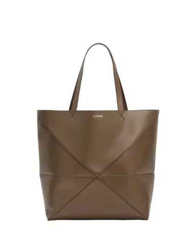 Loewe Puzzle Fold Large Tote Bag in Shiny Leather | Thumbnail 1