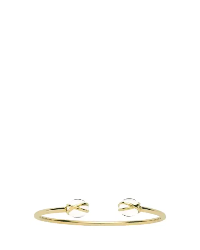 L. Klein Prisma Polished 18k Gold Crystal Quartz Bangle