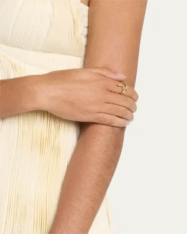 Sydney Evan 14K Yellow Gold Wrap Snake Ring with Diamonds | Thumbnail 2 Sydney Evan 14K Yellow Gold Wrap Snake Ring with Diamonds | Thumbnail 2