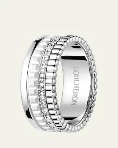 Boucheron 18K White Gold Quatre Double White Edition Small Ring | Thumbnail 2
