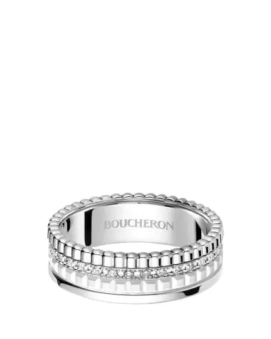Boucheron 18K White Gold Quatre Double White Edition Small Ring | Thumbnail 1