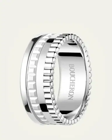 Boucheron 18K White Gold Quatre Double White Edition Small Ring | Thumbnail 2