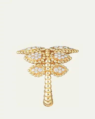 Boucheron 18K Yellow Gold Serpent Boheme Motif Ring with Diamonds | Thumbnail 2