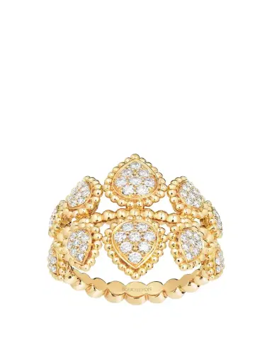 Boucheron 18K Yellow Gold Serpent Boheme Motif Ring with Diamonds | Thumbnail 1