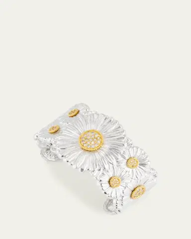 Buccellati Silver and 18K Gold Daisy Blossoms Bracelet with Diamonds | Thumbnail 3