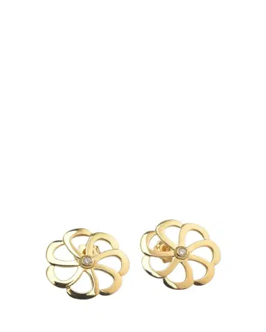 L. Klein 18k Gold Flora Diamond Stud Earrings | Thumbnail 1