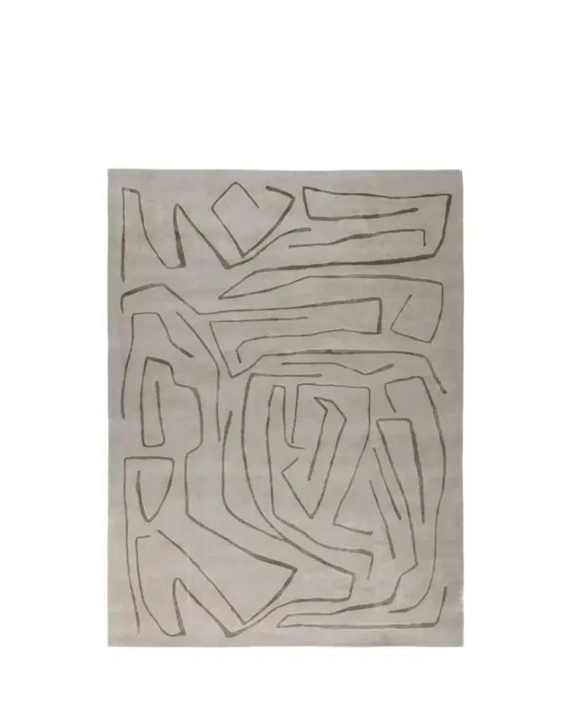 The Rug Company x Kelly Wearstler Tableau Pewter Hand-Knotted Rug, 9' x 12'