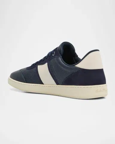 Ferragamo Men's Achille 1 Leather Low-Top Sneakers | Thumbnail 3 Ferragamo Men's Achille 1 Leather Low-Top Sneakers | Thumbnail 3