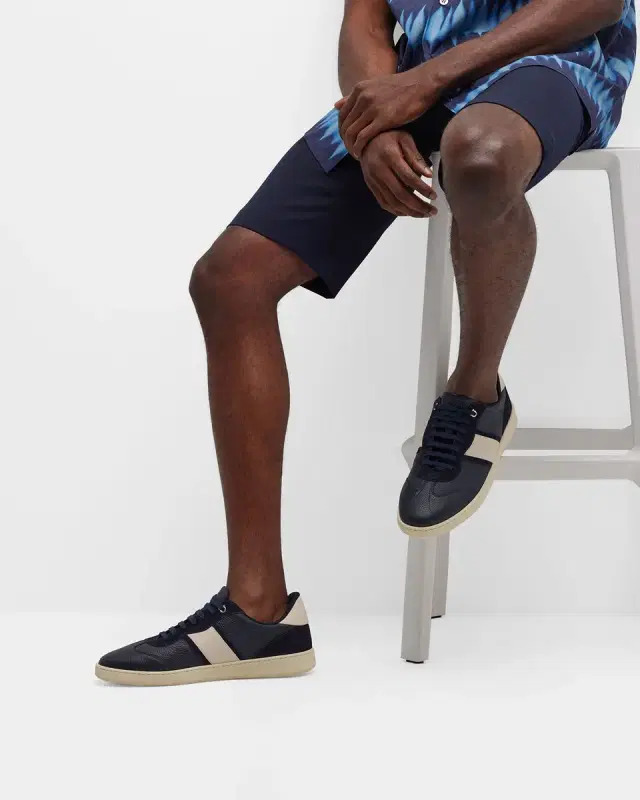 Men's Achille 1 Leather Low-Top Sneakers