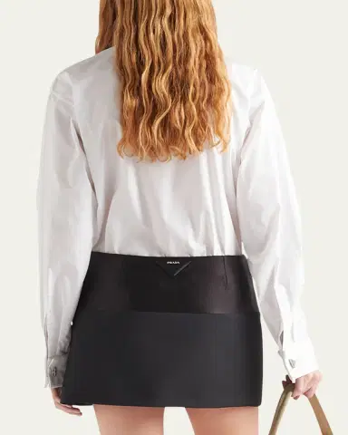 Prada Poplin ave Cufflink Blouse | Thumbnail 3