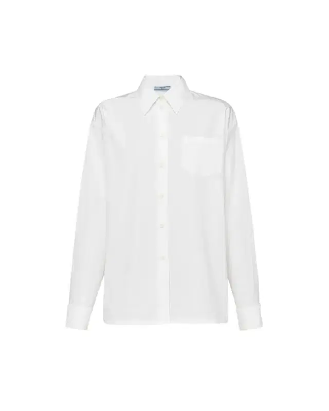 Poplin ave Cufflink Blouse