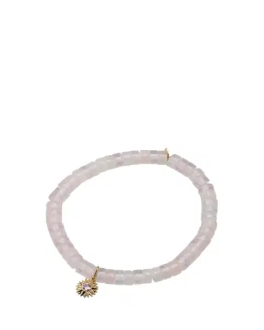 Sydney Evan 14K Yellow Gold Solar Compass Pink Sapphire Charm Bracelet | Thumbnail 1