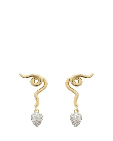 Bea Bongiasca Vine Diamond Pavé Drop Earrings | Thumbnail 1 Bea Bongiasca Vine Diamond Pavé Drop Earrings | Thumbnail 1